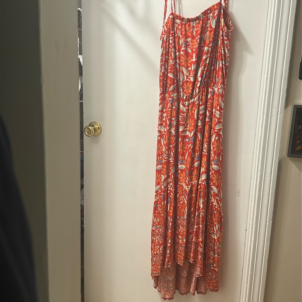 Asymmetrical Orange Sundress